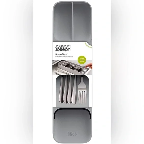 Joseph Joseph Drawer Store - Compact Cutlery Drawer Organizer, Grey - Picture 3 of 14